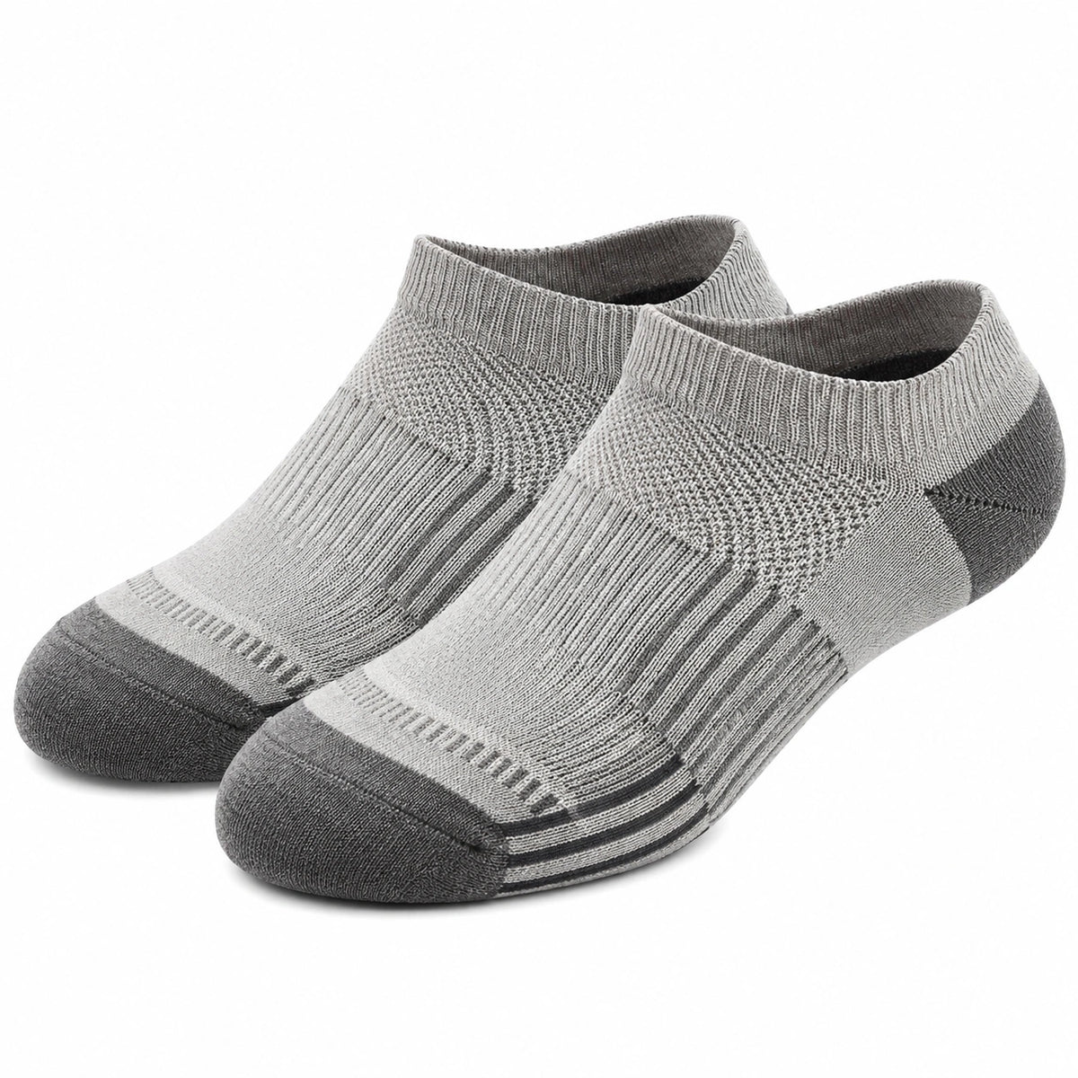 Chaussettes basses 35-38 en maille gris anthracite pour sport et quotidien