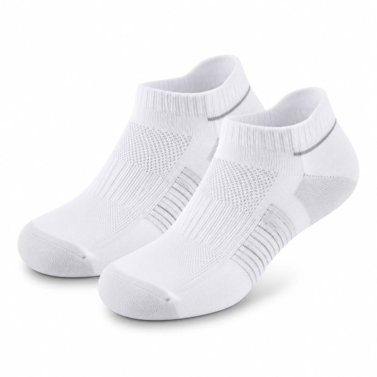 Chaussettes de sport 39-42 en maille textile blanche respirante - coupe basse