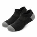 Chaussettes basses 35-38 en maille textile noir et gris pour sport