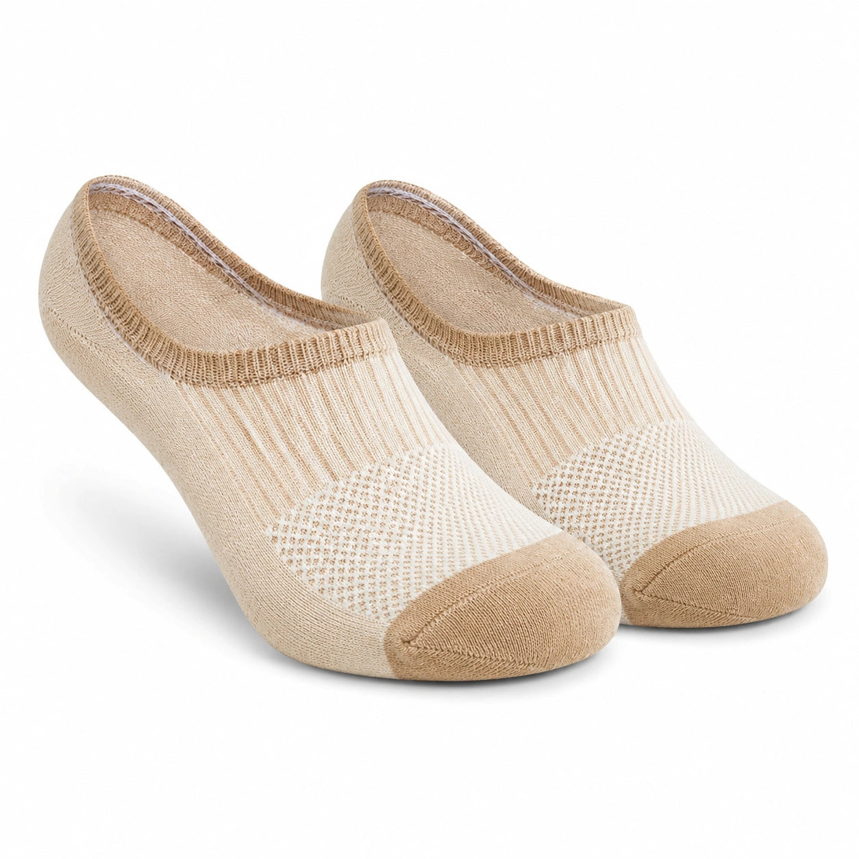 Chaussettes invisibles 39-42 en maille beige écru pour usage quotidien