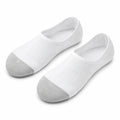Chaussettes invisibles 39-42 en maille blanc gris pour usage quotidien