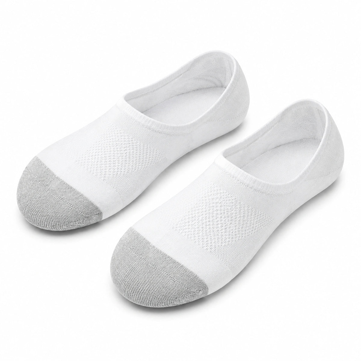 Chaussettes invisibles 39-42 en maille blanc gris pour usage quotidien