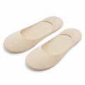 Chaussettes invisibles 43 à 46 en maille beige - coupe basse pour chaussures