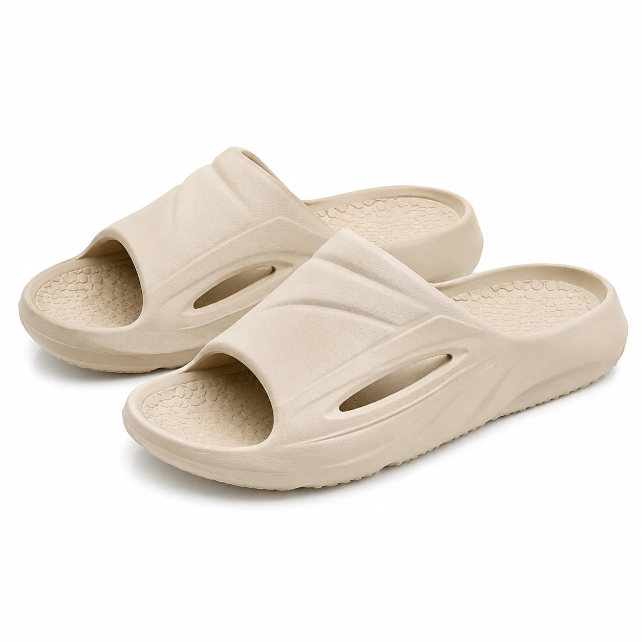 Claquettes 38/39 en mousse EVA beige à enfiler semelle antidérapante
